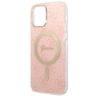 Zestaw Guess GUBPP12MH4EACSP Case+ Charger iPhone 12/12 Pro różowy/pink hard case 4G Print MagSafe na NearMe.pl