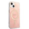 Zestaw Guess GUBPP14SH4EACSP Case+ Charger iPhone 14 / 15 / 13 6,1" różowy/pink hard case 4G Print MagSafe na NearMe.pl