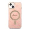 Zestaw Guess GUBPP14MH4EACSP Case+ Charger iPhone 14 Plus / 15 Plus 6.7" różowy/pink hard case 4G Print MagSafe na NearMe.pl