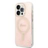 Zestaw Guess GUBPP14LH4EACSP Case+ Charger iPhone 14 Pro 6,1" różowy/pink hard case 4G Print MagSafe na NearMe.pl