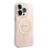 Zestaw Guess GUBPP14LH4EACSP Case+ Charger iPhone 14 Pro 6,1" różowy/pink hard case 4G Print MagSafe na NearMe.pl