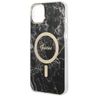 Zestaw Guess GUBPP14MHMEACSK Case+ Charger iPhone 14 Plus / 15 Plus 6.7" czarny/black hard case Marble MagSafe na NearMe.pl