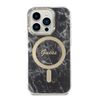 Zestaw Guess GUBPP14LHMEACSK Case+ Charger iPhone 14 Pro 6,1" czarny/black hard case Marble MagSafe na NearMe.pl