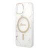Zestaw Guess GUBPP14MHMEACSH Case+ Charger iPhone 14 Plus / 15 Plus 6.7" biały/white hard case Marble MagSafe na NearMe.pl