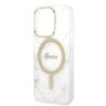 Zestaw Guess GUBPP14LHMEACSH Case+ Charger iPhone 14 Pro 6,1" biały/white hard case Marble MagSafe na NearMe.pl