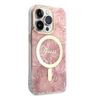 Zestaw Guess GUBPP14LHJEACSP Case+ Charger iPhone 14 Pro 6,1" różowy/pink hard case Jungle MagSafe na NearMe.pl