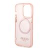 Guess GUHMP14LHTCMP iPhone 14 Pro 6,1" różowy/pink hard case Gold Outline Translucent MagSafe na NearMe.pl