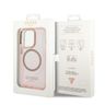 Guess GUHMP14LHTCMP iPhone 14 Pro 6,1" różowy/pink hard case Gold Outline Translucent MagSafe na NearMe.pl