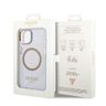 Guess GUHMP14SHTCMU iPhone 14 / 15 / 13 6.1" purpurowy/purple hard case Gold Outline Translucent MagSafe na NearMe.pl