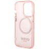 Guess GUHMP14XHTCMP iPhone 14 Pro Max 6,7" różowy/pink hard case Gold Outline Translucent MagSafe na NearMe.pl