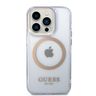 Guess GUHMP14LHTCMU iPhone 14 Pro 6.1" purpurowy/purple hard case Gold Outline Translucent MagSafe na NearMe.pl