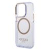 Guess GUHMP14LHTCMU iPhone 14 Pro 6.1" purpurowy/purple hard case Gold Outline Translucent MagSafe na NearMe.pl
