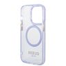 Guess GUHMP14LHTCMU iPhone 14 Pro 6.1" purpurowy/purple hard case Gold Outline Translucent MagSafe na NearMe.pl