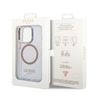 Guess GUHMP14LHTCMU iPhone 14 Pro 6.1" purpurowy/purple hard case Gold Outline Translucent MagSafe na NearMe.pl