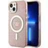 Guess GUHMP14MHCMCGP iPhone 14 Plus/ 15 Plus 6.7" różowy/pink hardcase Glitter Gold MagSafe na NearMe.pl