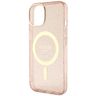 Guess GUHMP14MHCMCGP iPhone 14 Plus/ 15 Plus 6.7" różowy/pink hardcase Glitter Gold MagSafe na NearMe.pl