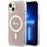 Guess GUHMP14MH4STP iPhone 14 Plus/ 15 Plus 6.7" różowy/pink hardcase 4G MagSafe na NearMe.pl