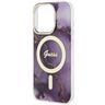 Guess GUHMP14LHTMRSU iPhone 14 Pro 6.1"purpurowy/purple hardcase Golden Marble MagSafe na NearMe.pl