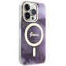 Guess GUHMP14XHTMRSU iPhone 14 Pro Max6.7" purpurowy/purple hardcase Golden Marble MagSafe na NearMe.pl