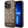 Guess GUHMP14LHGCFSEW iPhone 14 Pro 6.1" brązowy/brown hard case GCube Stripes MagSafe na NearMe.pl