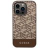 Guess GUHMP14LHGCFSEW iPhone 14 Pro 6.1" brązowy/brown hard case GCube Stripes MagSafe na NearMe.pl