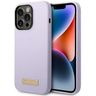 Guess GUHMP14LSBPLU iPhone 14 Pro 6,1" fioletowy/purple hard case Silicone Logo Plate MagSafe na NearMe.pl