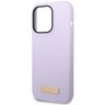 Guess GUHMP14LSBPLU iPhone 14 Pro 6,1" fioletowy/purple hard case Silicone Logo Plate MagSafe na NearMe.pl
