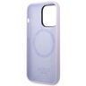 Guess GUHMP14LSBPLU iPhone 14 Pro 6,1" fioletowy/purple hard case Silicone Logo Plate MagSafe na NearMe.pl