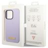 Guess GUHMP14LSBPLU iPhone 14 Pro 6,1" fioletowy/purple hard case Silicone Logo Plate MagSafe na NearMe.pl