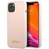 Guess GUHCP13MLSLMGLP iPhone 13 / 14 / 15 6.1" jasnoróżowy/light pink hardcase Silicone Script Gold Logo na NearMe.pl