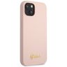 Guess GUHCP13MLSLMGLP iPhone 13 / 14 / 15 6.1" jasnoróżowy/light pink hardcase Silicone Script Gold Logo na NearMe.pl