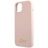 Guess GUHCP13MLSLMGLP iPhone 13 / 14 / 15 6.1" jasnoróżowy/light pink hardcase Silicone Script Gold Logo na NearMe.pl