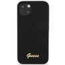 Guess GUHCP13MLSLMGBK iPhone 13 / 14 / 15 6.1" black/czarny hardcase Silicone Script Gold Logo na NearMe.pl