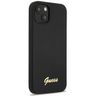 Guess GUHCP13MLSLMGBK iPhone 13 / 14 / 15 6.1" black/czarny hardcase Silicone Script Gold Logo na NearMe.pl