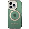 Guess GUHMP14LHTCMA iPhone 14 Pro 6.1" zielony/khaki hard case Gold Outline Translucent MagSafe na NearMe.pl
