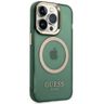 Guess GUHMP14LHTCMA iPhone 14 Pro 6.1" zielony/khaki hard case Gold Outline Translucent MagSafe na NearMe.pl