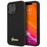 Guess GUHCP13XLSLMGBK iPhone 13 Pro Max 6.7" black/czarny hardcase Silicone Script Gold Logo na NearMe.pl