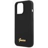 Guess GUHCP13XLSLMGBK iPhone 13 Pro Max 6.7" black/czarny hardcase Silicone Script Gold Logo na NearMe.pl