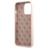 Guess GUHCP13XLSLMGLP iPhone 13 Pro Max 6.7" jasnoróżowy/light pink hardcase Silicone Script Gold Logo na NearMe.pl
