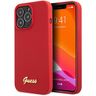 Guess GUHCP13XLSLMGRE iPhone 13 Pro Max 6.7" czerwony/burgundy hard case Silicone Vintage Gold Logo na NearMe.pl