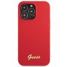 Guess GUHCP13XLSLMGRE iPhone 13 Pro Max 6.7" czerwony/burgundy hard case Silicone Vintage Gold Logo na NearMe.pl