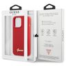 Guess GUHCP13XLSLMGRE iPhone 13 Pro Max 6.7" czerwony/burgundy hard case Silicone Vintage Gold Logo na NearMe.pl