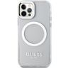 Guess GUHMP12MHTRMS iPhone 12/12 Pro 6.1" srebrny/silver hard case Metal Outline Magsafe na NearMe.pl