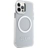 Guess GUHMP12MHTRMS iPhone 12/12 Pro 6.1" srebrny/silver hard case Metal Outline Magsafe na NearMe.pl