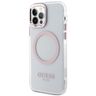 Guess GUHMP12MHTRMP iPhone 12/12 Pro 6.1" różowy/pink hard case Metal Outline Magsafe na NearMe.pl