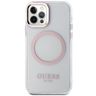 Guess GUHMP12MHTRMP iPhone 12/12 Pro 6.1" różowy/pink hard case Metal Outline Magsafe na NearMe.pl