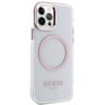 Guess GUHMP12MHTRMP iPhone 12/12 Pro 6.1" różowy/pink hard case Metal Outline Magsafe na NearMe.pl