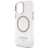Guess GUHMP12MHTRMP iPhone 12/12 Pro 6.1" różowy/pink hard case Metal Outline Magsafe na NearMe.pl