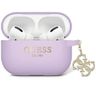 Guess GUAP2LECG4U AirPods Pro 2 (2022/2023) cover fioletowy/purple Liquid Silicone Glitter Triangle Charm na NearMe.pl