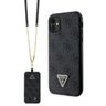 Guess GUHCN61P4TDSCPK iPhone 11 / Xr6.1" czarny/black hardcase Crossbody 4G Metal Logo na NearMe.pl